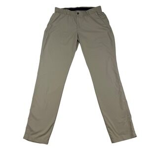 Under Armour Men's The Showdown Golf Pants Tan 36x34 Flat Front Chevron Pattern